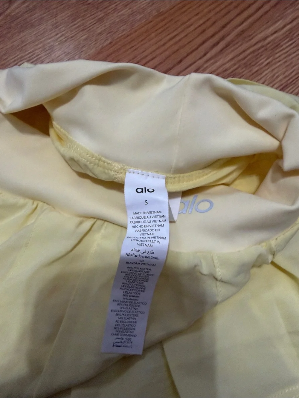 ALO Yoga Pleated Mini Skirt in Pale Yellow